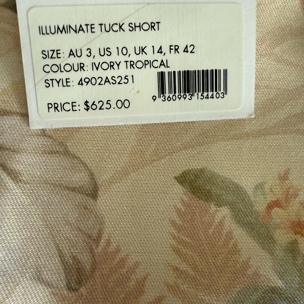 Zimmermann Tropical Floral Belted Linen Tuck Shorts - Picture 5 of 8